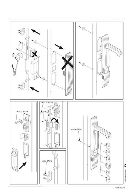 schneider施耐德PanelSeT PLA - transformation escutcheon without handle to locking handle - User guide